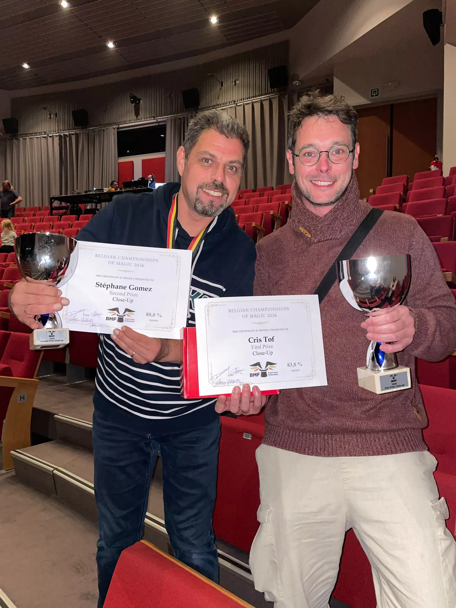 Cris Tof, Membre du Cercle Magique Nivernais : Champion de Belgique de close-up