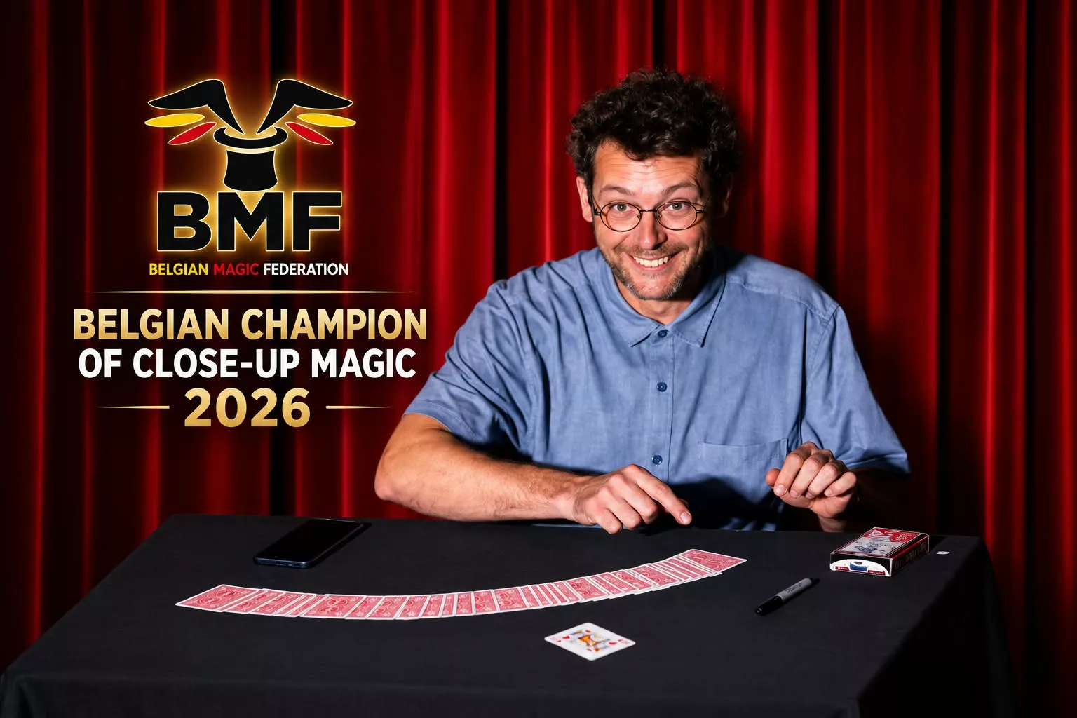 Cris Tof, Membre du Cercle Magique Nivernais : Champion de Belgique de close-up